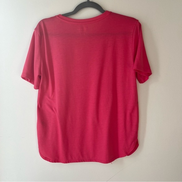 Joe Fresh relaxed fit t-shirt Women's small Red pink basic tee sustainable blend - Picture 8 of 8